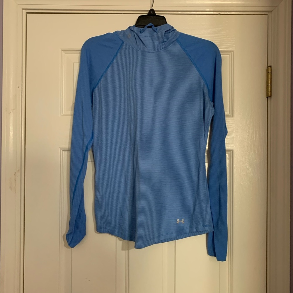 Blue Under Armour shirt with hood